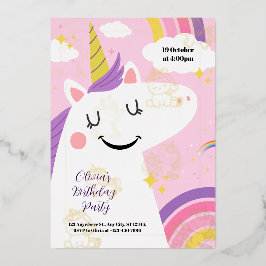 Invitación Con Relieve Metalizado fiesta burthday