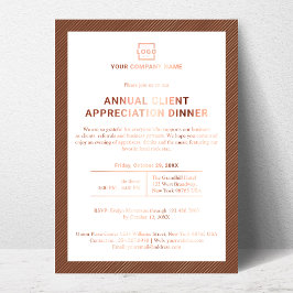 Invitación Con Relieve Metalizado Fiesta corporativa de empresa personalizada