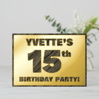 Fiesta de 15 años — Texto con textura de madera fa