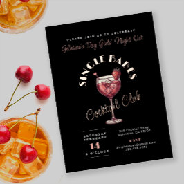 Invitación Con Relieve Metalizado Fiesta de cóctel del día de San Valentín para chic