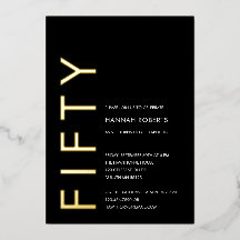 Fiesta de cumpleaños 50 y fabuloso con papel de or