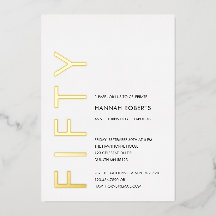 Fiesta de cumpleaños cincuenta y fabuloso de oro c