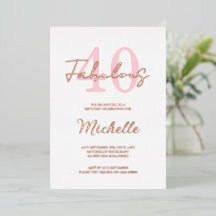 Fiesta de cumpleaños moderna de 40 y fabulosa