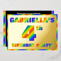 Fiesta de cumpleaños número 4 — divertido “4” con 
