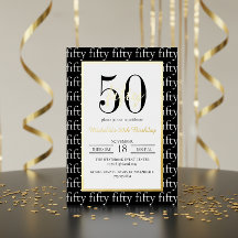 Fiesta de cumpleaños número 50 de tipografía moder