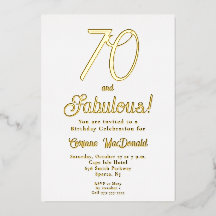Fiesta de cumpleaños setenta y fabuloso con papel