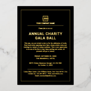 Invitación Con Relieve Metalizado Fiesta de evento corporativo de empresa personaliz