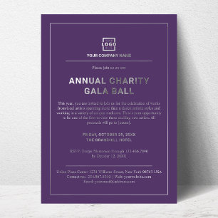 Invitación Con Relieve Metalizado Fiesta de evento corporativo de empresa personaliz