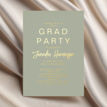 Fiesta de Graduación de Escritura Moderna Verde Sa