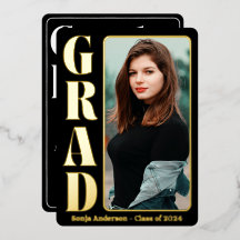 Fiesta de graduación moderna Black 1 Photo 