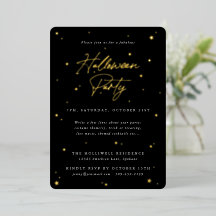Fiesta de Halloween Elegante Negro+Estrellas Dispe