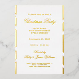 Invitación Con Relieve Metalizado Fiesta de navidades