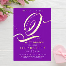 Fiesta de Quinceañera Elegante y Brillante Morado