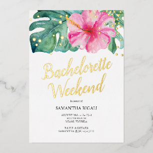 Invitación Con Relieve Metalizado Fiesta de viaje de chicas solteras