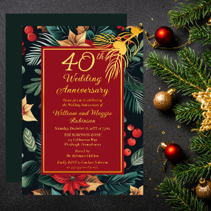 Invitación Con Relieve Metalizado Fiesta del 40° Aniversario de la Feria de Festivid