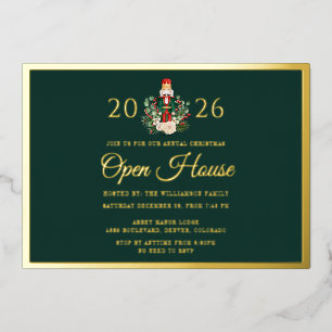 Invitación Con Relieve Metalizado Fiesta Familiar de Casa Abierta en Vacaciones de N