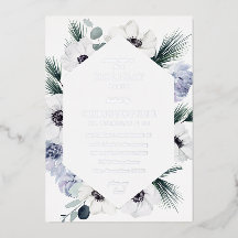 Fiesta floral de Anémona Invierno Blanco