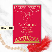 Fiesta Gatsby Art Deco Caballo Derby Rojo