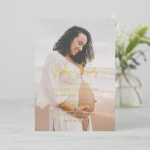 Fiesta Moderna de Baby Shower con Letra Elegante