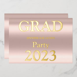 INVITACIÓN CON RELIEVE METALIZADO FIESTA MODERNO GRAD