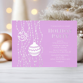 Invitación Con Relieve Metalizado Fiesta Navidades Purple Elegant vacaciones corpora