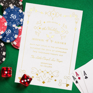 Invitación Con Relieve Metalizado Flechas elegantes del Cupido corazones Las Vegas o