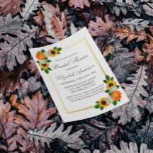 Floral Gold Frame Bridal Shower