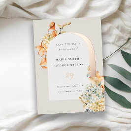 Invitación Con Relieve Metalizado Floral rústica de caza de calabaza de otoño salva 