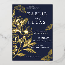 "Flores Doradas de Amor" | Boda Romántica Navy