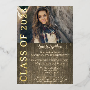 Invitación Con Relieve Metalizado Fondo de lámina texturizada Foto