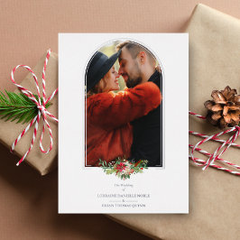 Invitación Con Relieve Metalizado Foto con efecto de arco plateado elegante para bod