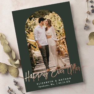 Invitación Con Relieve Metalizado Foto de arco de boda Felices para Siempre