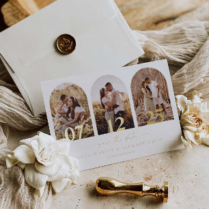 Invitación Con Relieve Metalizado Foto De Arco De Relieve metalizado Guardar La Tarj