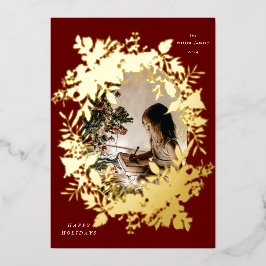 Invitación Con Relieve Metalizado Foto de Berries en vacaciones clásicas