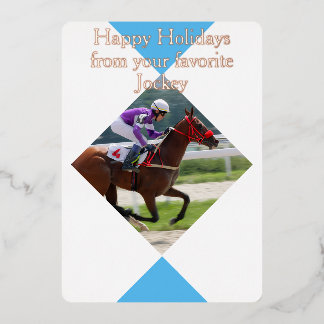 Invitación Con Relieve Metalizado foto de jockey