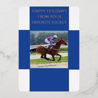 Invitación Con Relieve Metalizado foto de jockey