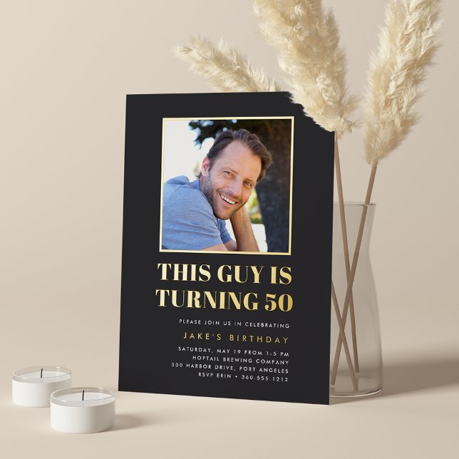 Invitación Con Relieve Metalizado Foto de la fiesta de cumpleaños número 50 (Subido por el creador)