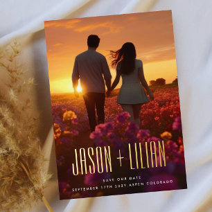 INVITACIÓN CON RELIEVE METALIZADO FOTO DE ORO DE NOMBRES MÁS SENCILLOS QUE GUARDAN N