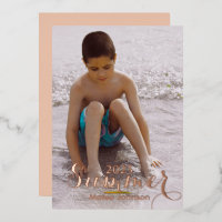 Foto de verano dorada con lámina estampada