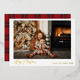 Invitación Con Relieve Metalizado Foto instantánea de Feliz Navidad