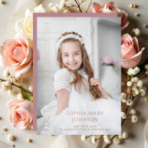 Foto Niña Primera Comunión Rosa Oro 
