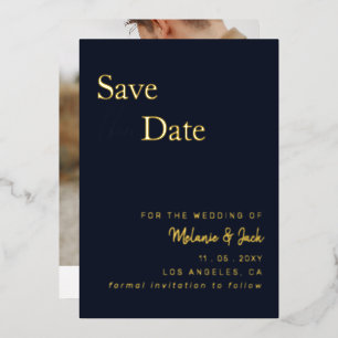 Invitación Con Relieve Metalizado Fotografía de caligrafía simple de la marina salva