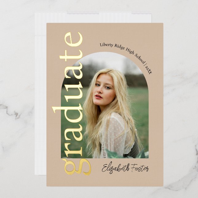 Invitación Con Relieve Metalizado Fotorreportaje moderno (Sobre)