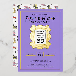 Invitación Con Relieve Metalizado FRIENDS™   El del 30 cumpleaños