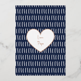 Invitación Con Relieve Metalizado Gepersonaliseerde Folie Tekst Vaderdag Kaart.