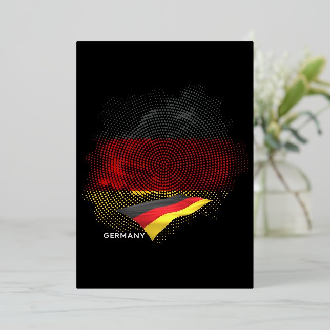 Invitación Con Relieve Metalizado Germany flag (Anverso de pie)