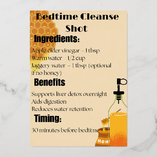 Invitación Con Relieve Metalizado Ginger Beet Lemon Detox