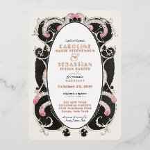 Glam Art Deco Gatsby Vintage Monograma Boda Gold