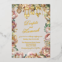 Glamorosas noches árabes Pastel Boda Floral