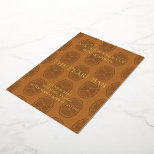 Invitación Con Relieve Metalizado Glamour